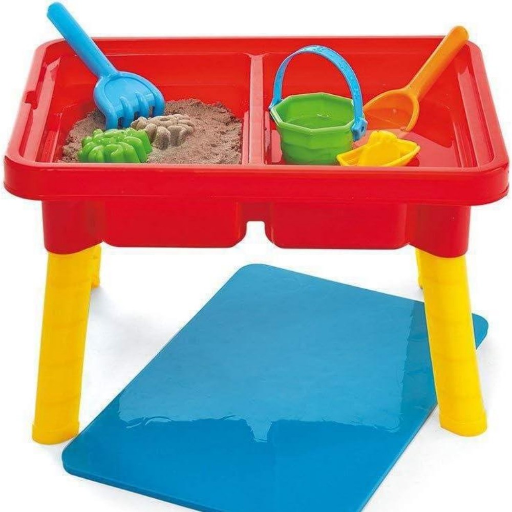 Toddler Sensory Table with Lid Compatible with Mega Blocks for Indoor and Outdoor Play