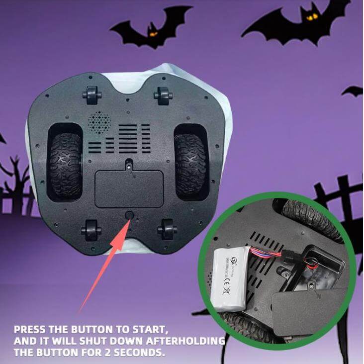 2.4GHz Remote Control Inflatable Pumpkin Racer – 360° Spinning Halloween RC Toy