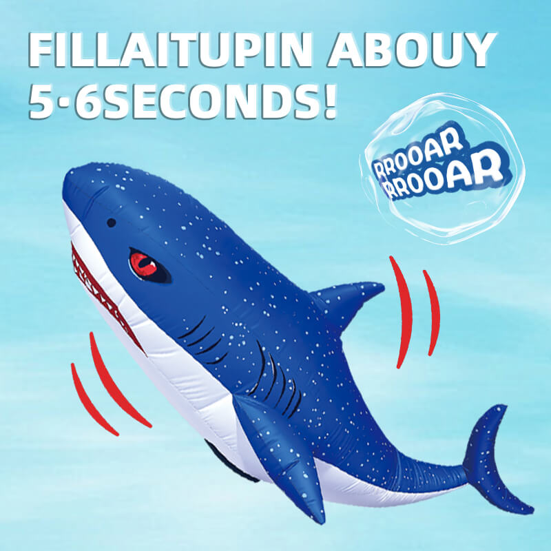 2.4GHz Remote Control Inflatable Shark – 360° Spinning RC Toy with Flexible Control
